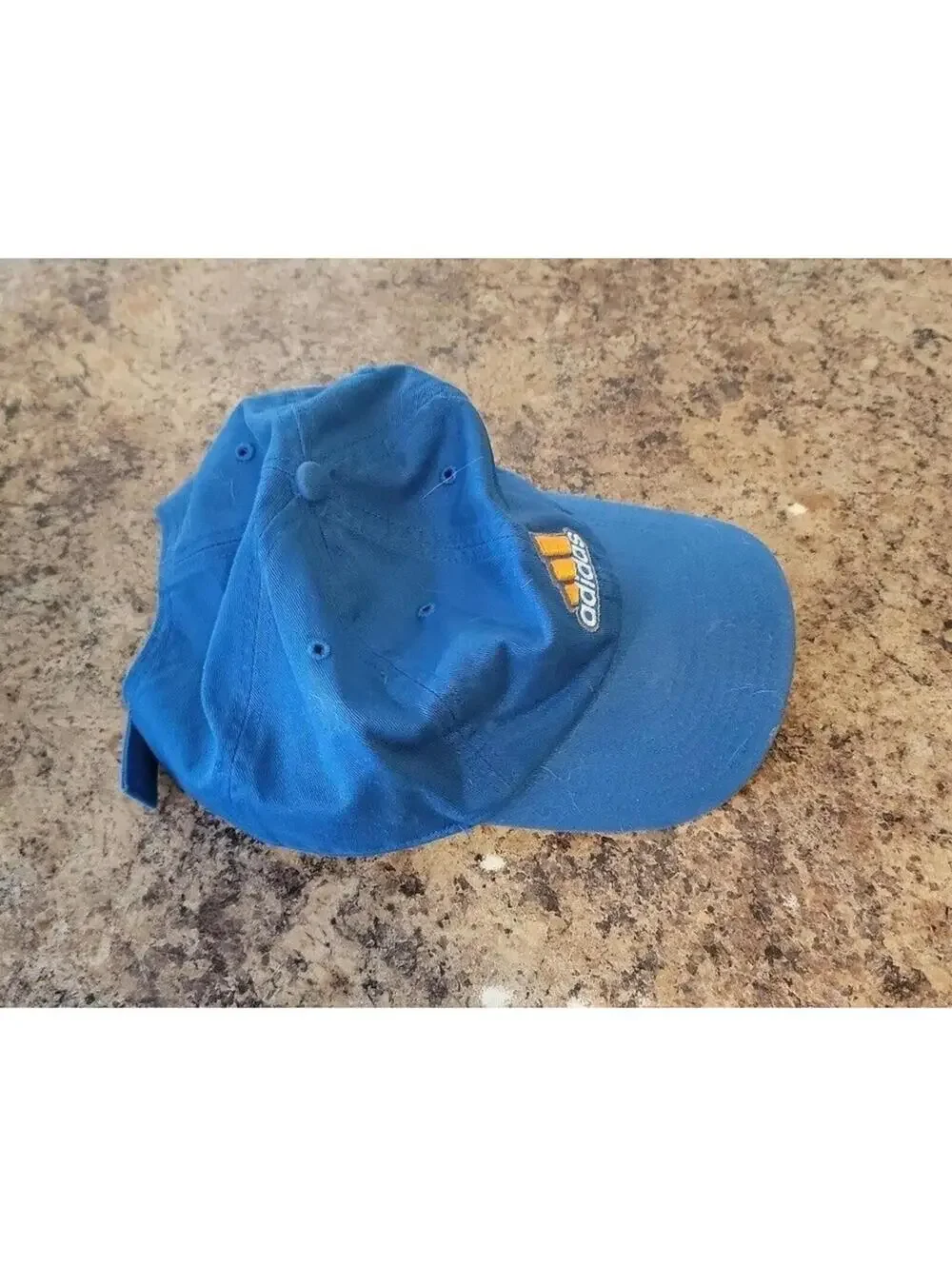 Adidas 3 Stripes Cotton Baseball Cap Blue Adjustable Strap OKC